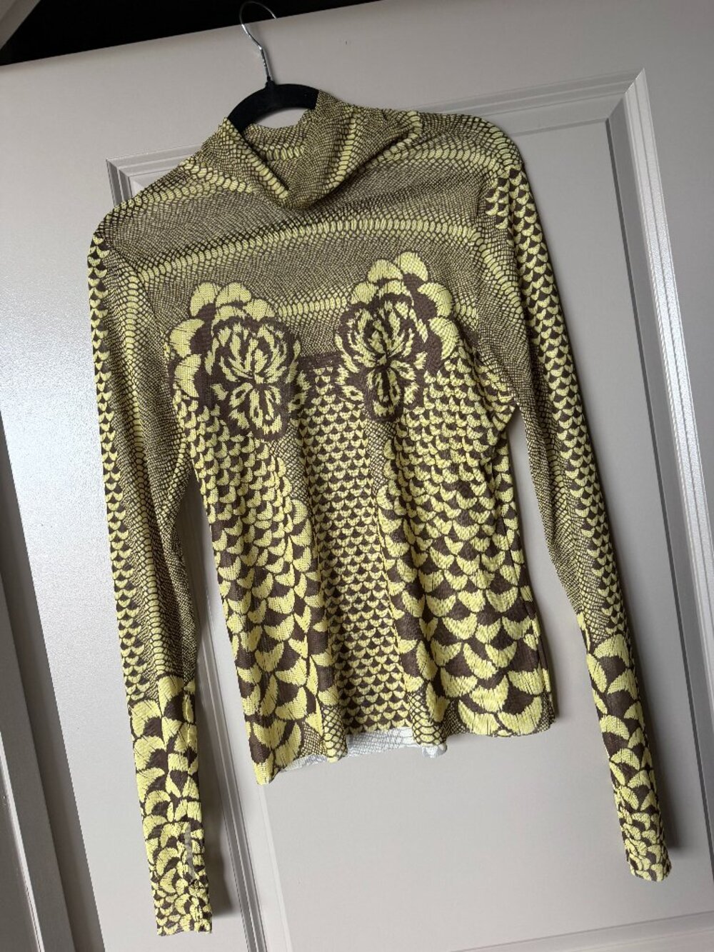 AFRM Zadie Mesh Turtleneck Long Sleeve Top